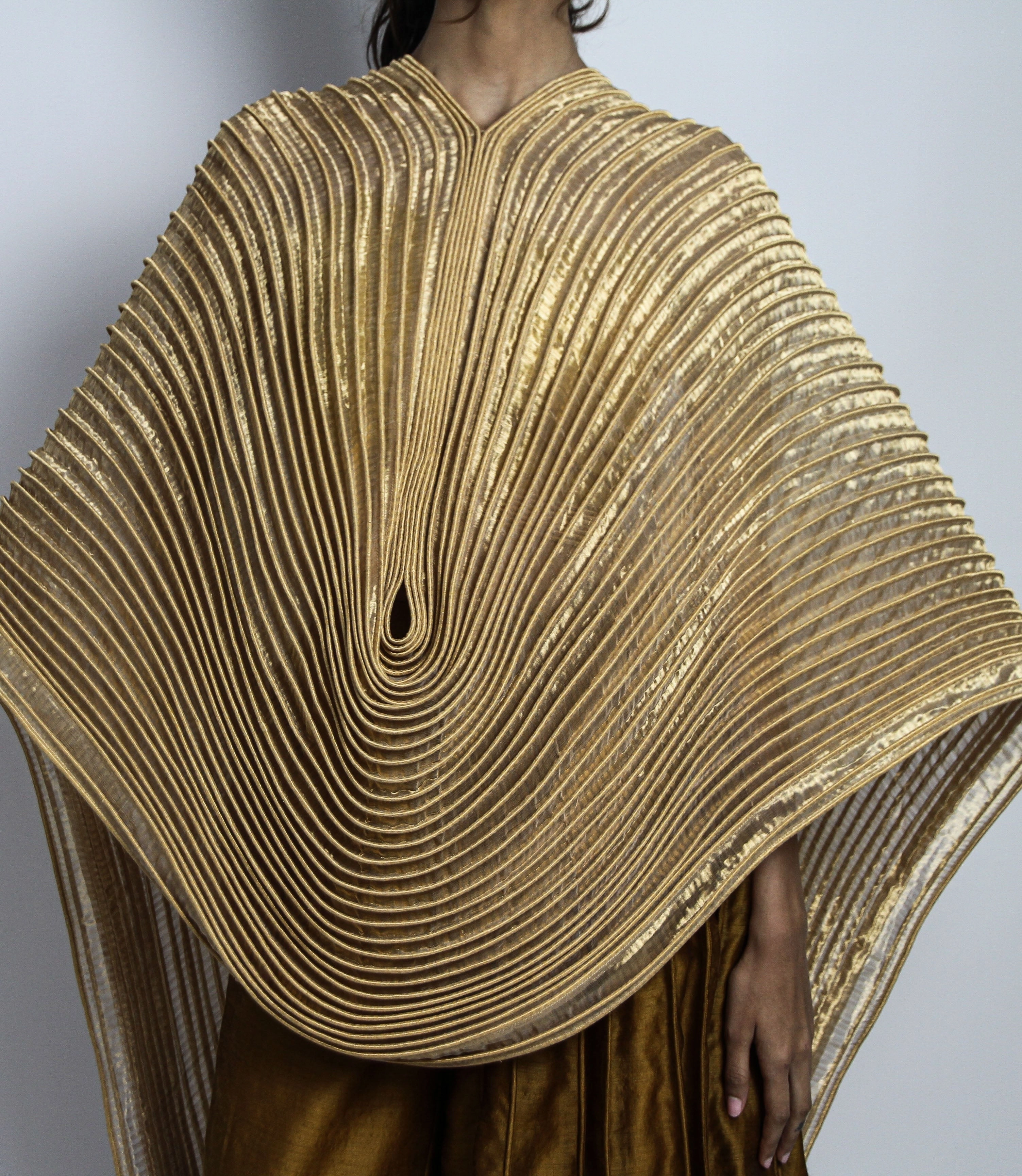 Metallic Golden Dupatta Cape
