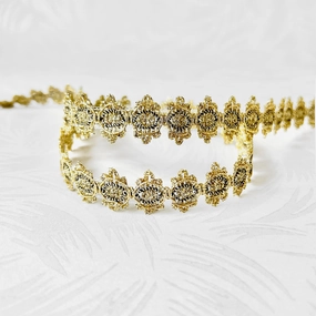 Metallic Scalloped Loop Braid
