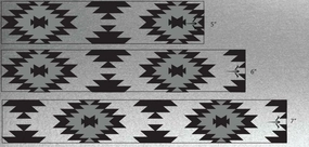 Metallic Silver Background Navajo Blanket Arrow Wraps 15pc