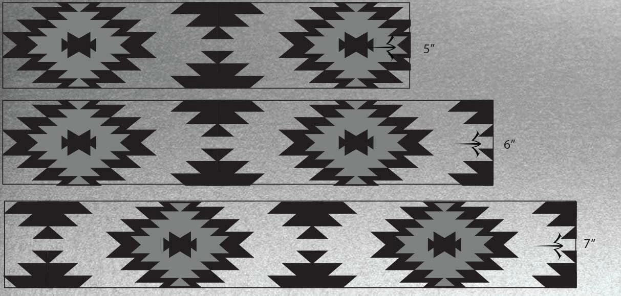 Metallic Silver Background Navajo Blanket Arrow Wraps 15pc
