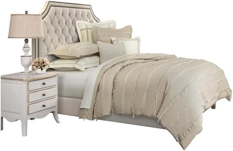 Michael Amini Country Lane 8-Piece King Duvet Set - Toast, Beige