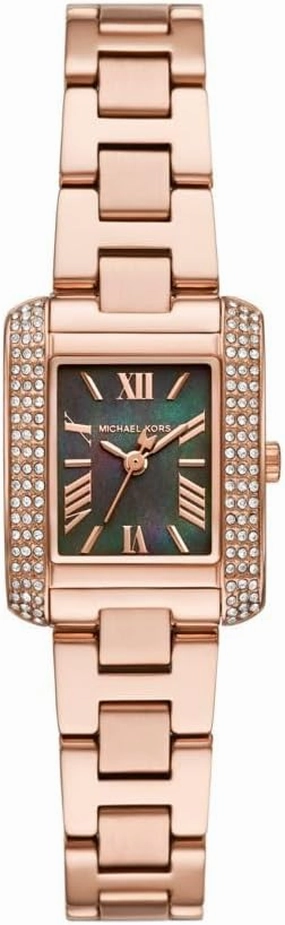 Michael Kors Emery Women's Watch, Rectangular Stainless Steel Watch for Women with Steel or Leather Band