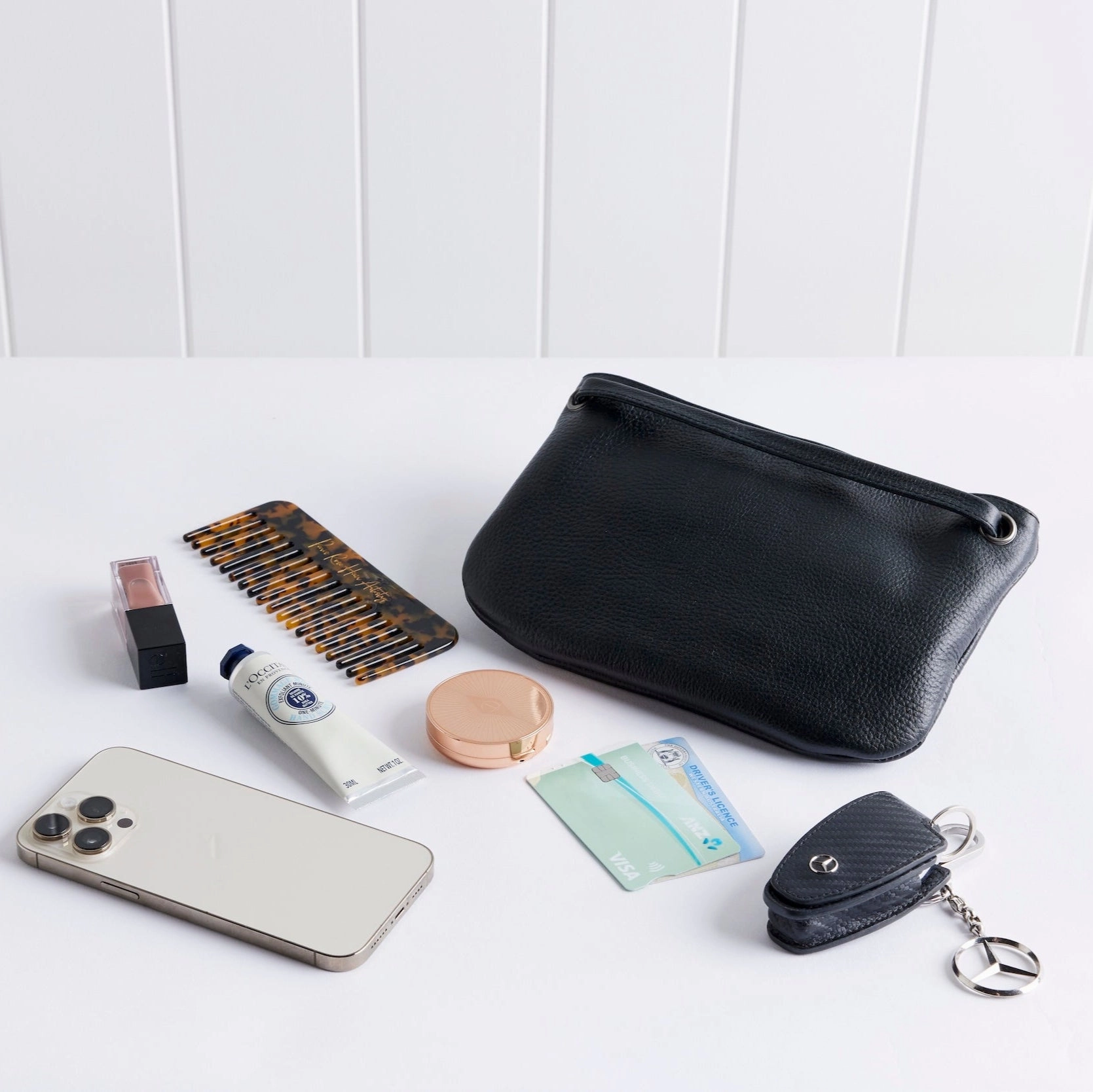 Mini Florence Silver Leather Crossbody Wallet