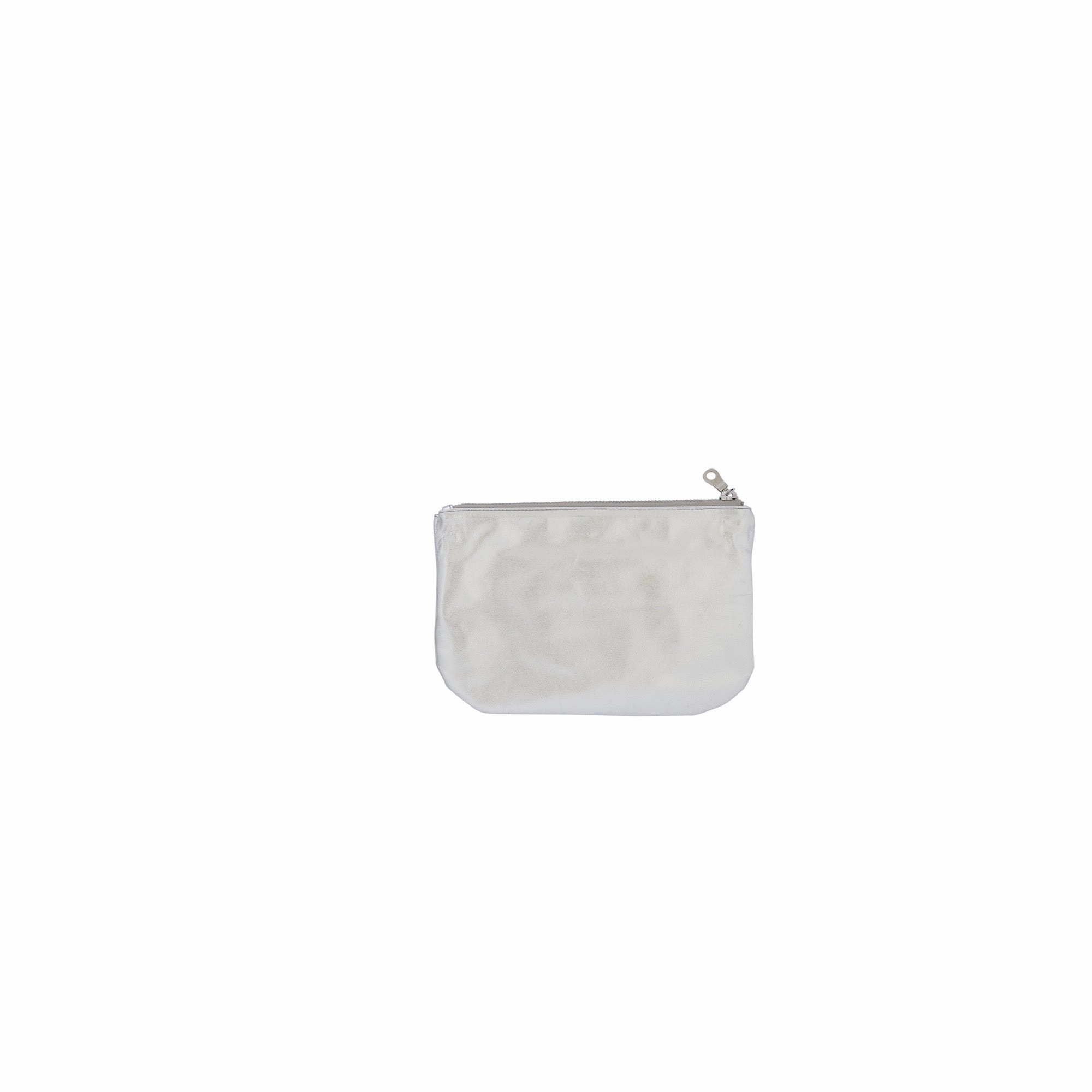 Mini Florence Silver Leather Crossbody Wallet