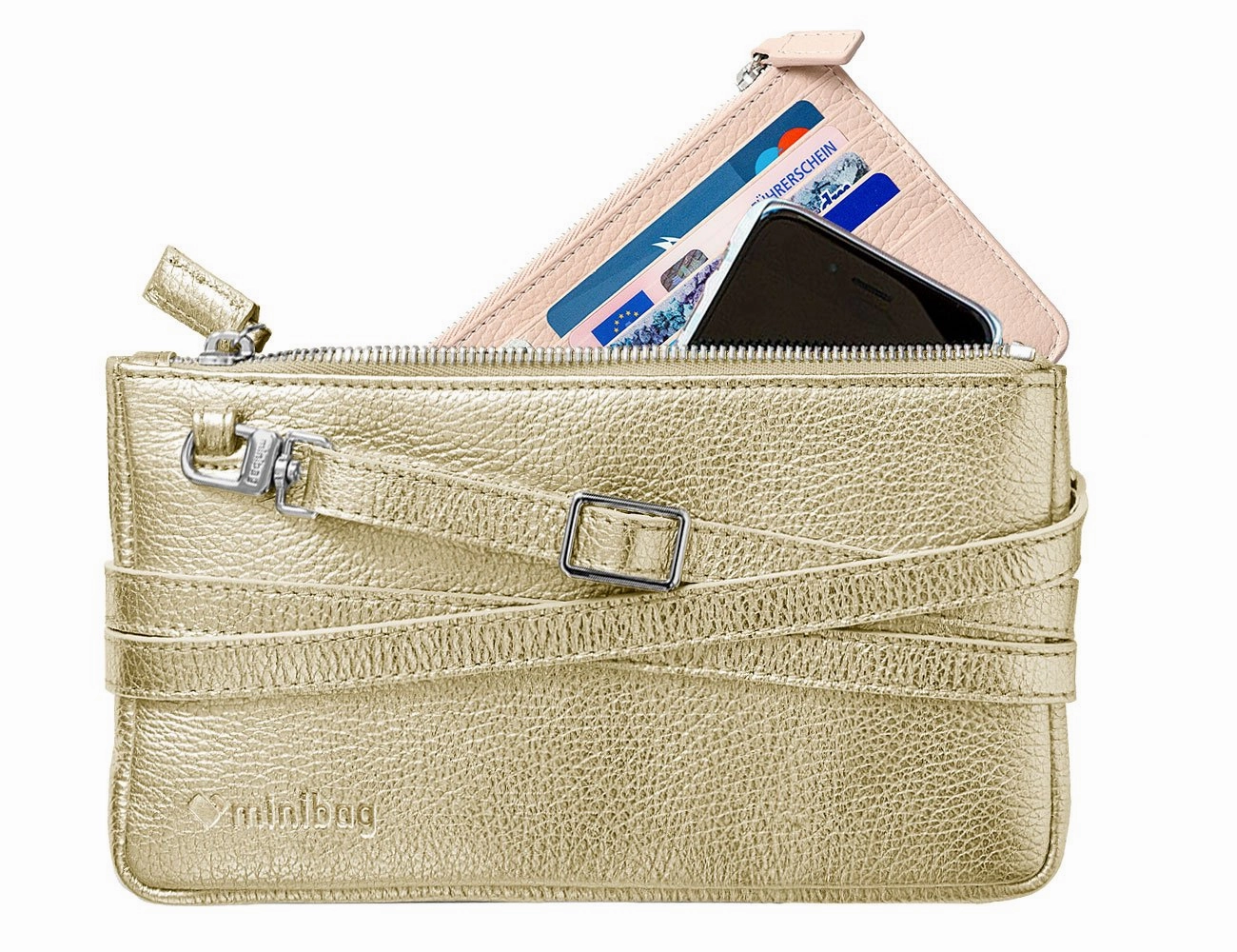 minibag metallic Gold & Wallet