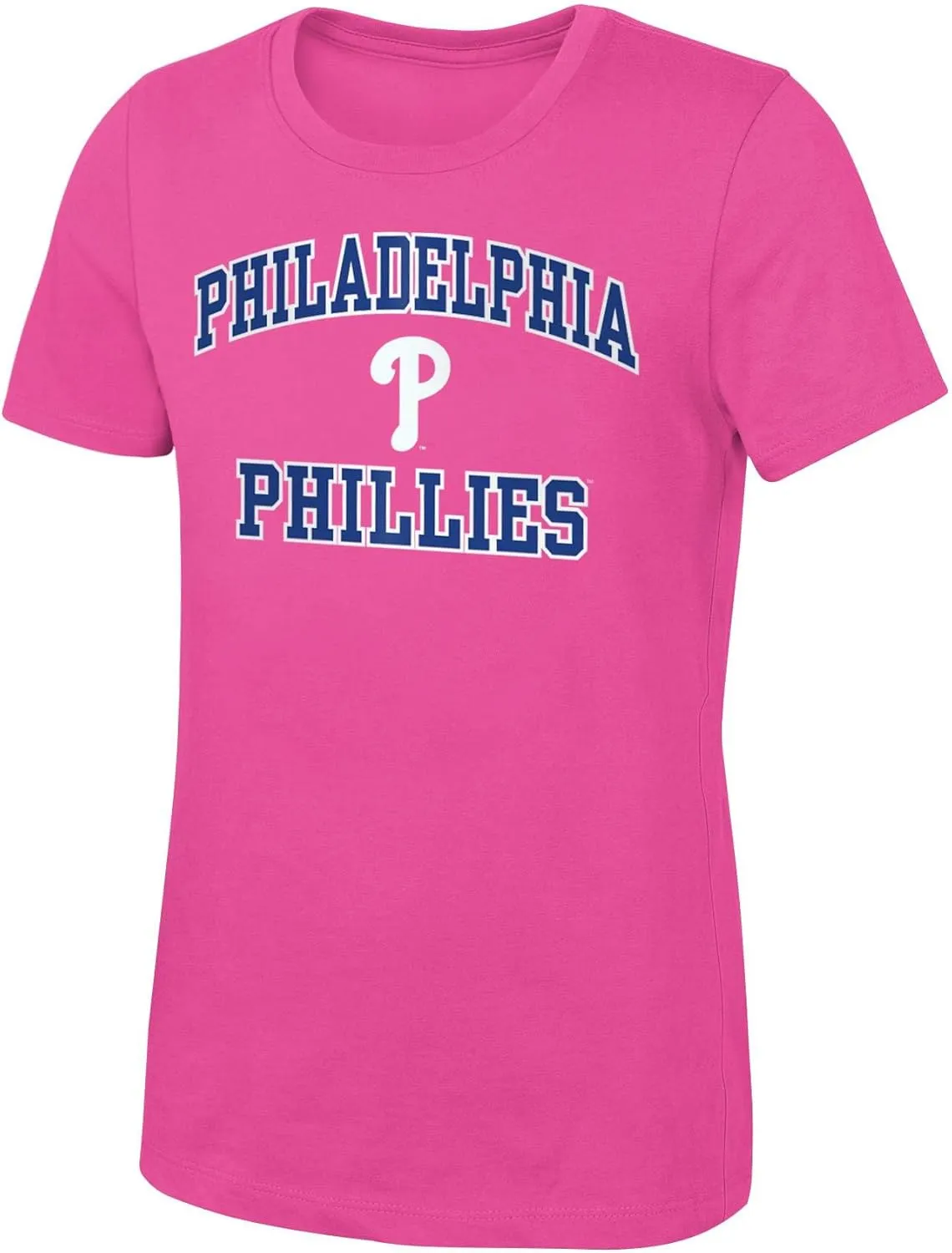 MLB Girls 7-16 Team Classic Heart & Soul Pink Graphic Team T-Shirt