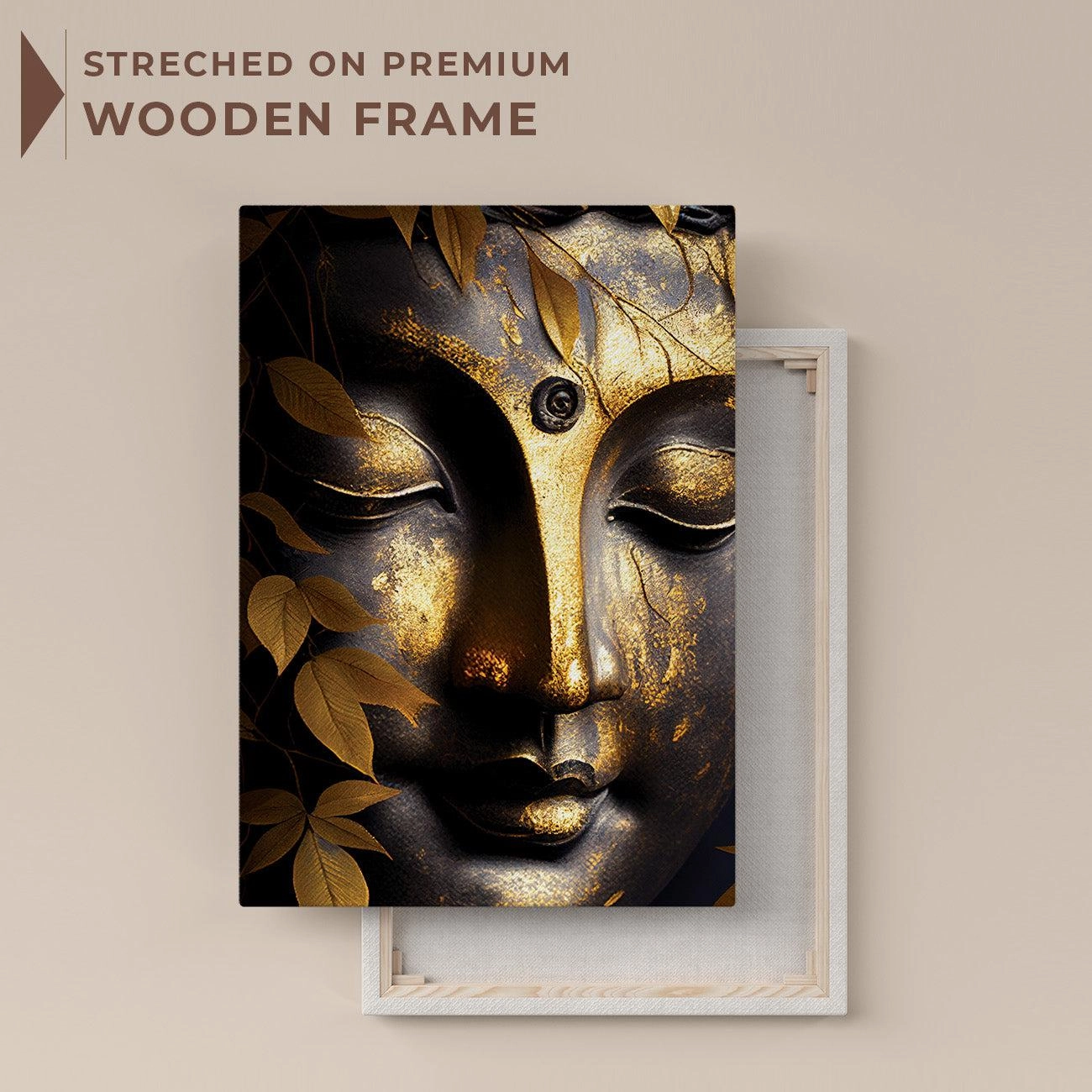 Modern Art Canvas Painting | Abstract Art in Pink & Golden