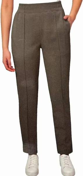 Mondetta Women's Textured Pintuck Straight Leg Pant, Beige