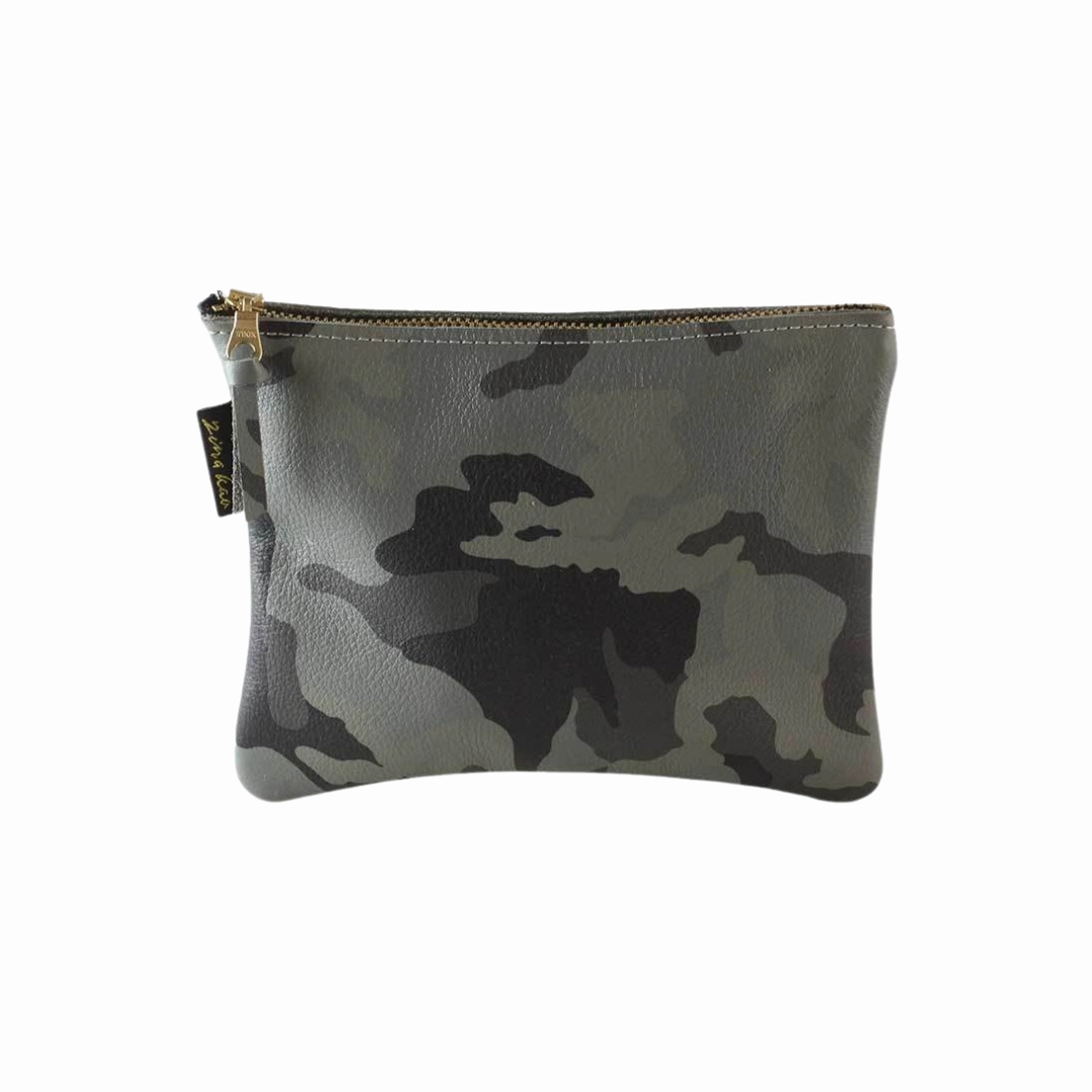 Monroe Camo Leather Pouch