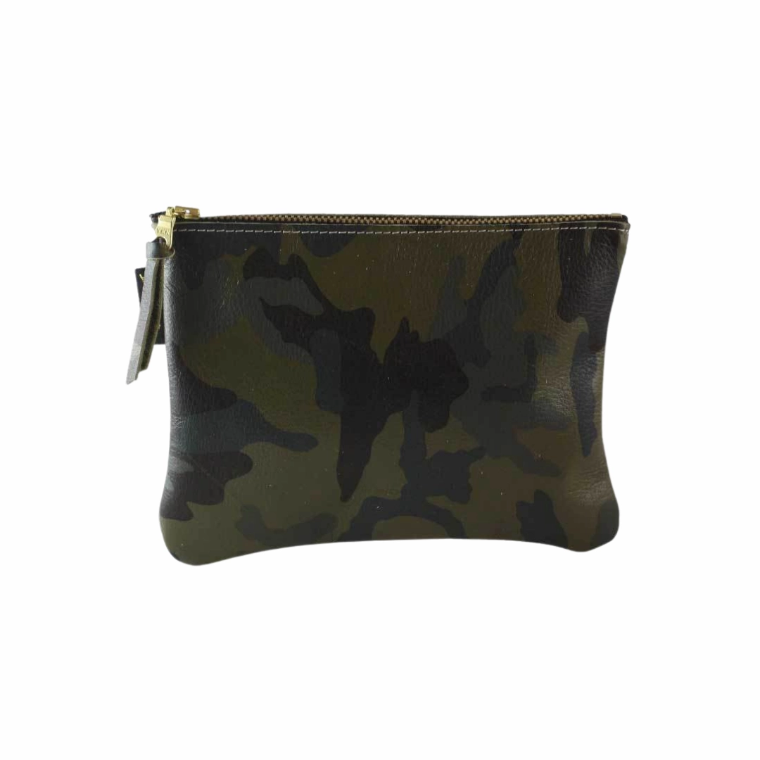 Monroe Camo Leather Pouch