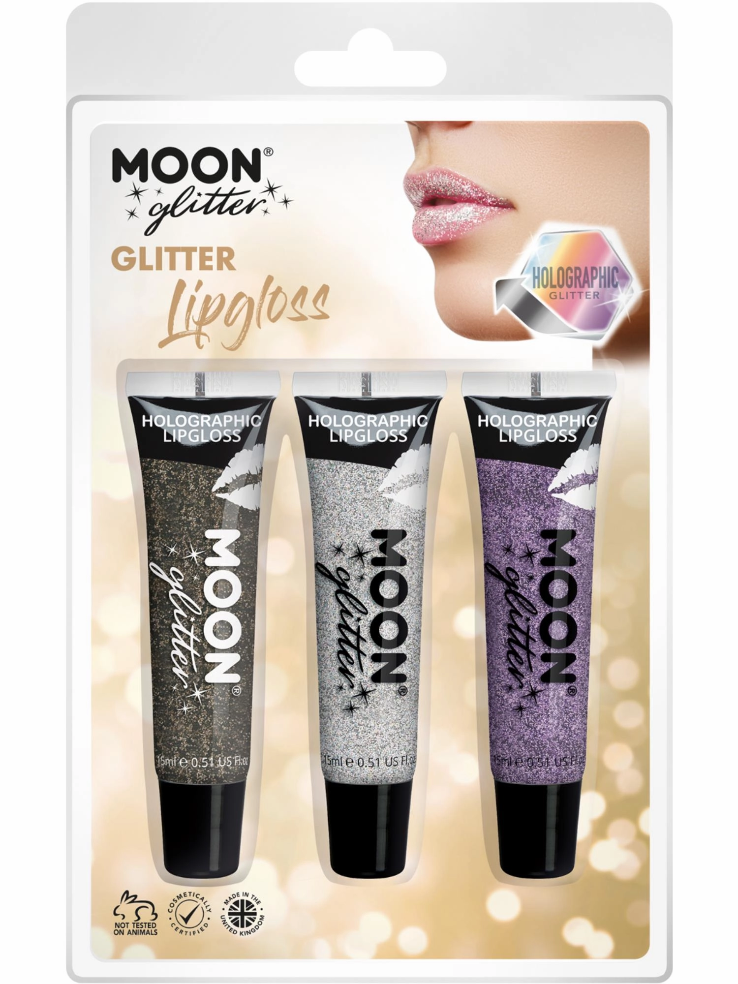 Moon Glitter Holographic Glitter Lipgloss,   Wholesale
