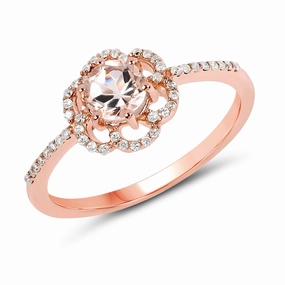 Morganite Blush 14K Rose Gold Ring