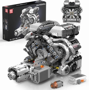 Mould King 10201 W16 Engine Model Kit - Build Your Own Cars 4-Speed Transmission Engine That Works - DIY STEM Project for Kids/Teens, Hobby Building Blocks Kit for Adults (2024 Pcs)