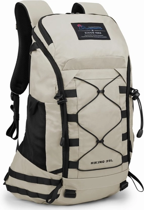 MOUNTAINTOP 35L Casual Daypack Small Backpack Bookbag for Women Commute Work Travel, Beige