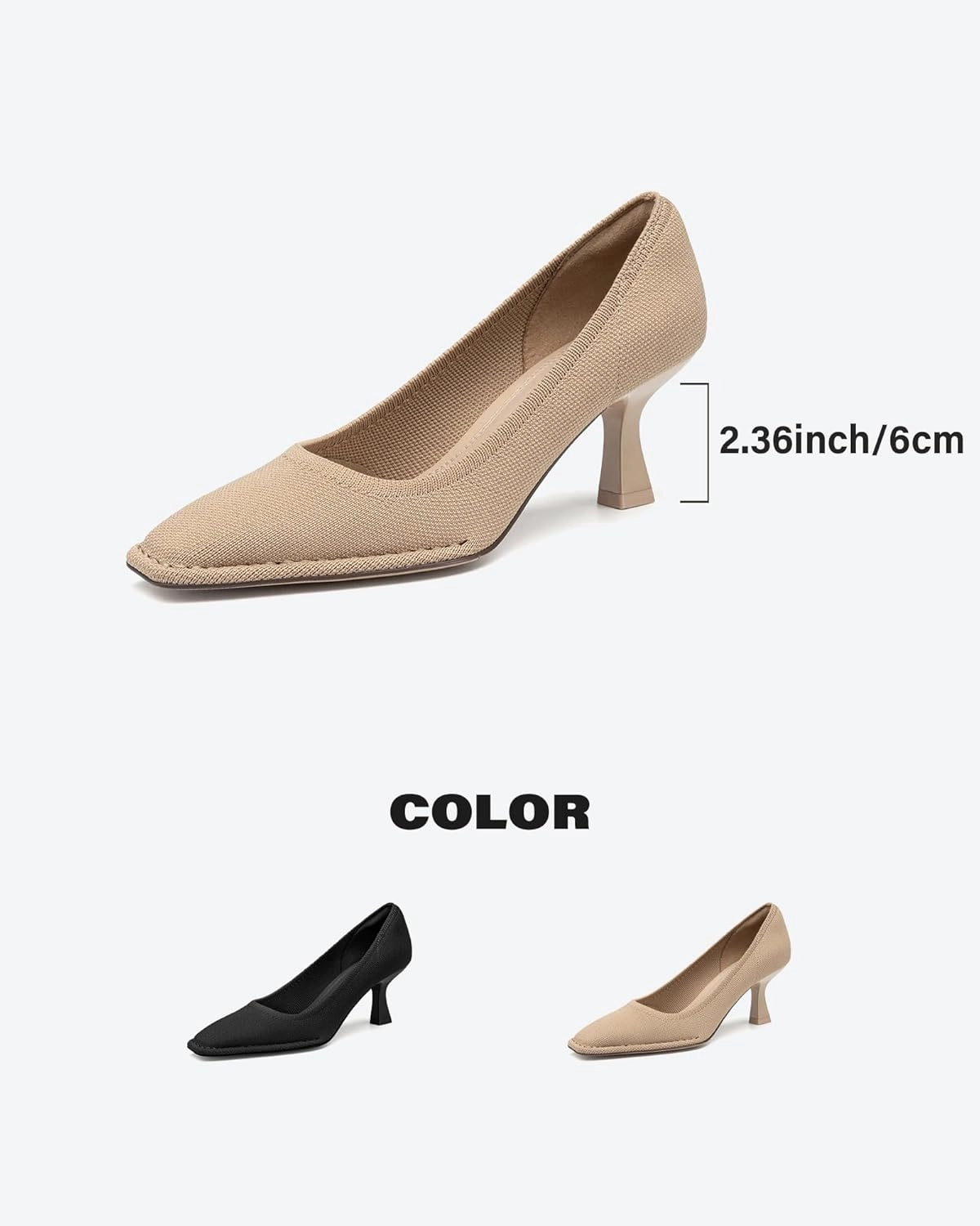 Mousse FIT Solid Color Stiletto Pumps Shoes
