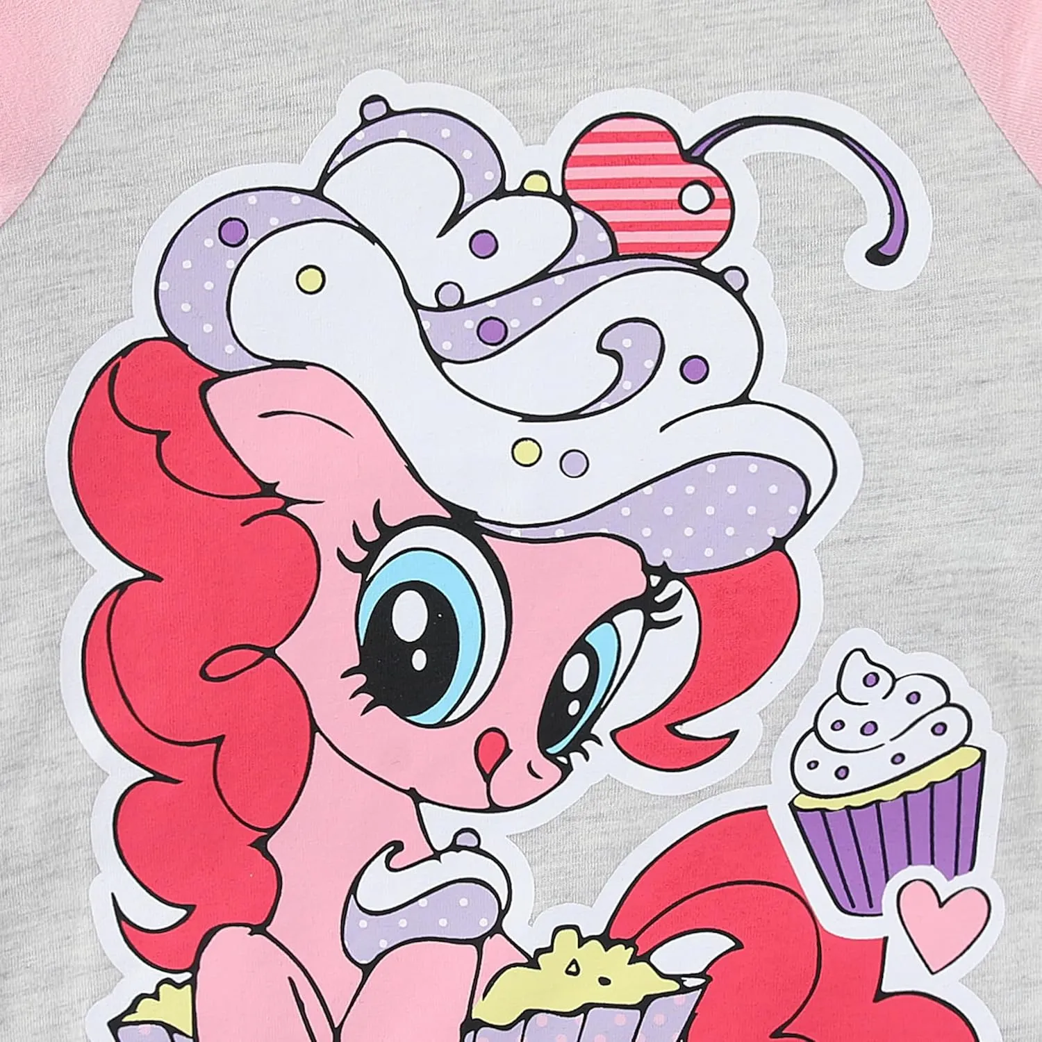 My Little Pony Pinkie Pie Girls Short Sleeve T-Shirt and French Terry Shorts Set for Big Kids