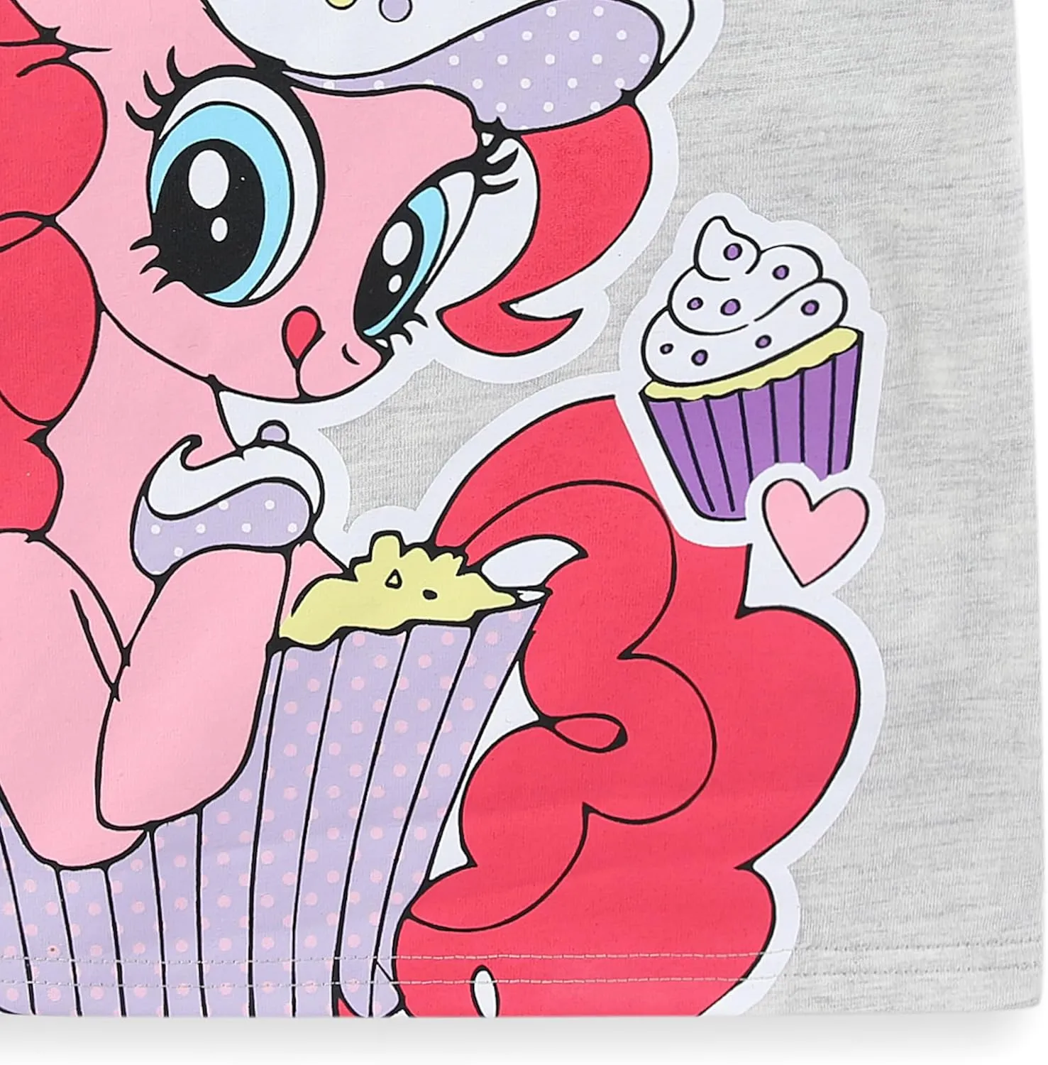 My Little Pony Pinkie Pie Girls Short Sleeve T-Shirt and French Terry Shorts Set for Big Kids