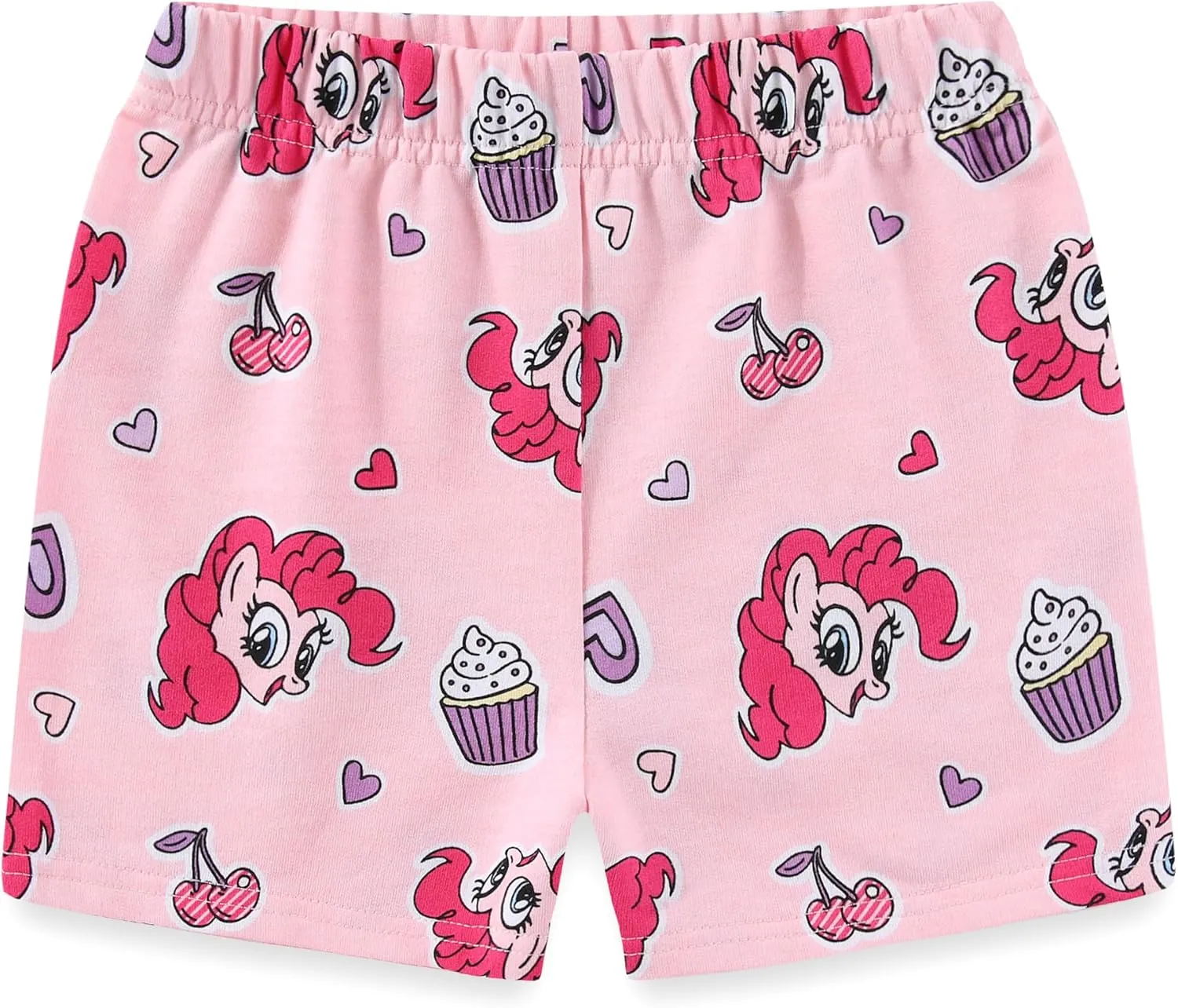 My Little Pony Pinkie Pie Girls Short Sleeve T-Shirt and French Terry Shorts Set for Big Kids