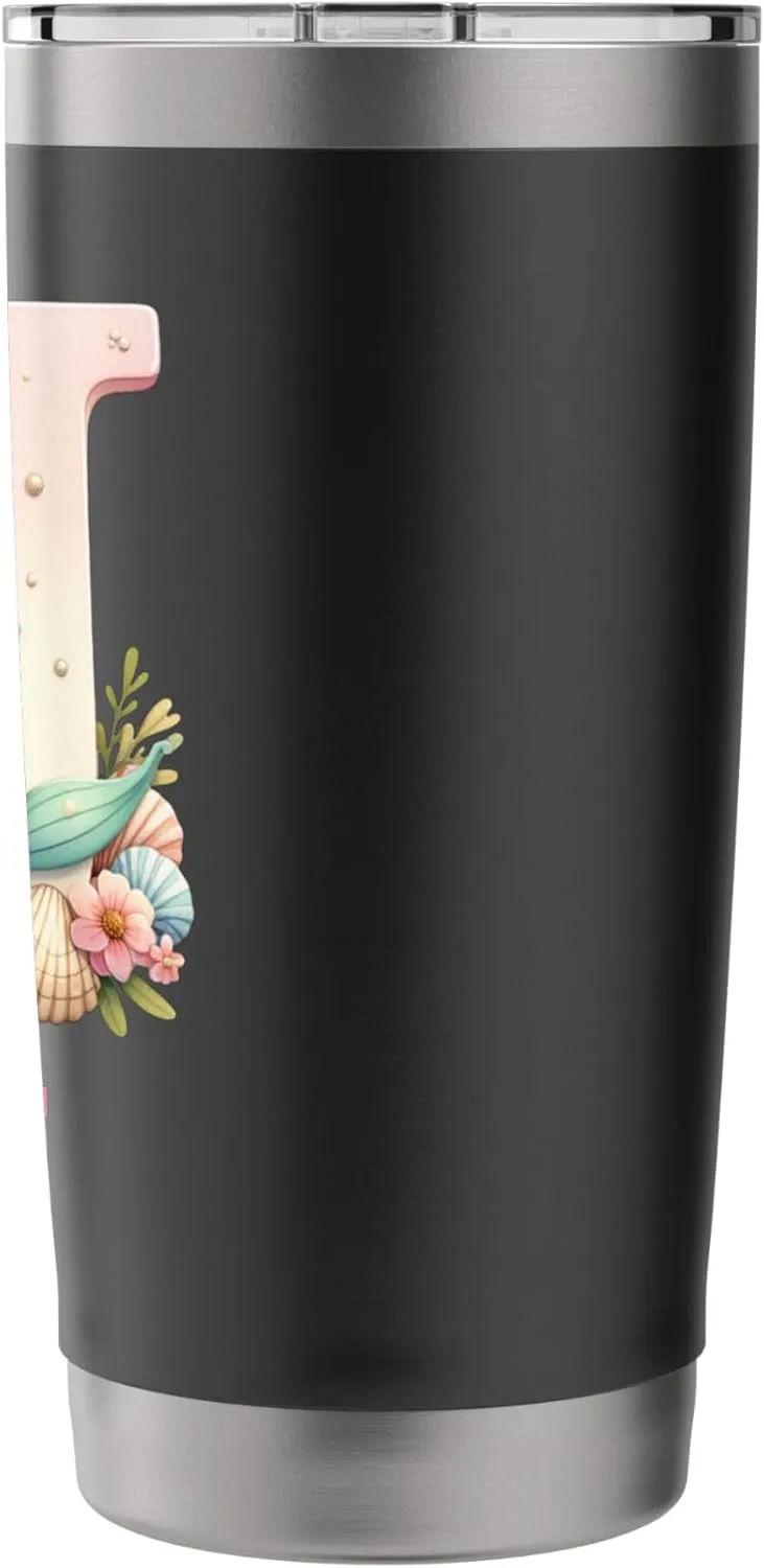 Mystical Mermaid Jette Halloween Letter Girls Name Stainless Steel Insulated Tumbler
