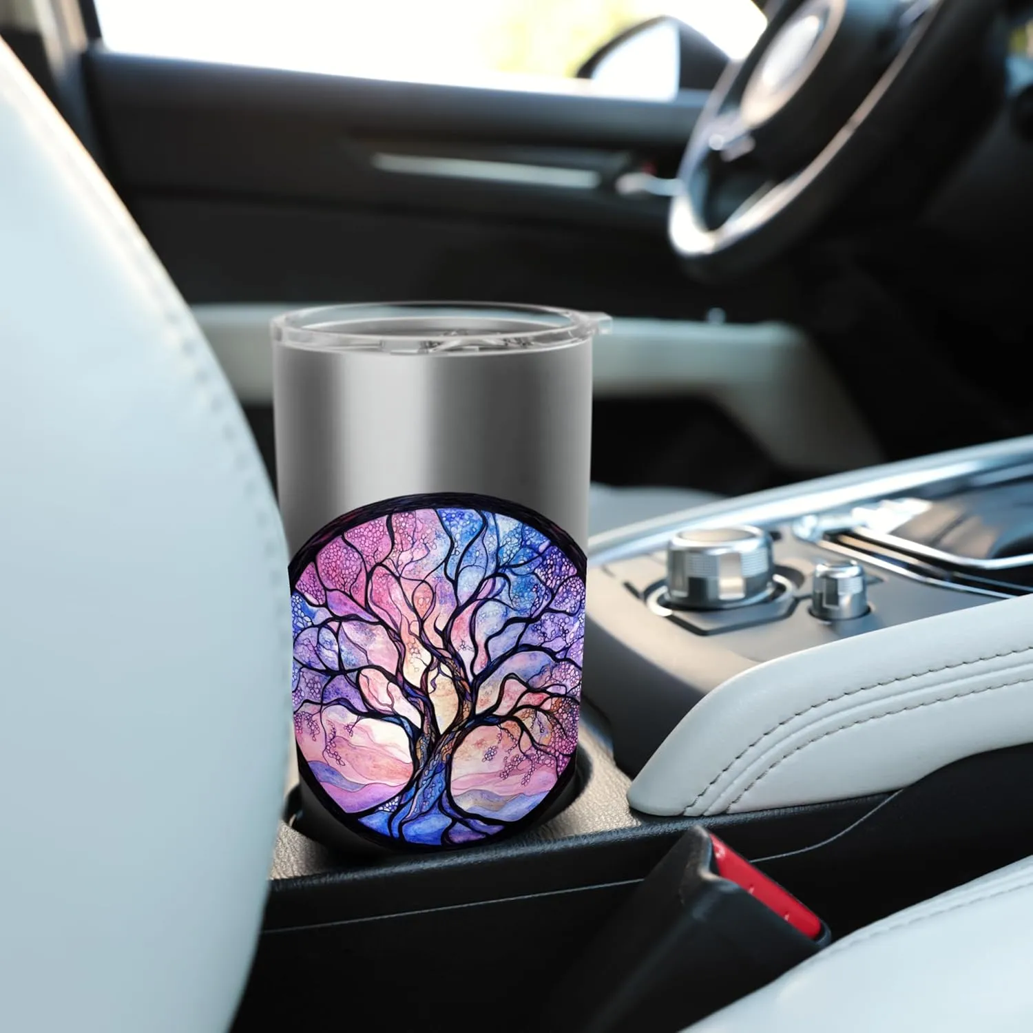 Mystical Tree of Life Symbol with Knotwork Design Stainless Steel Insulated Tumbler