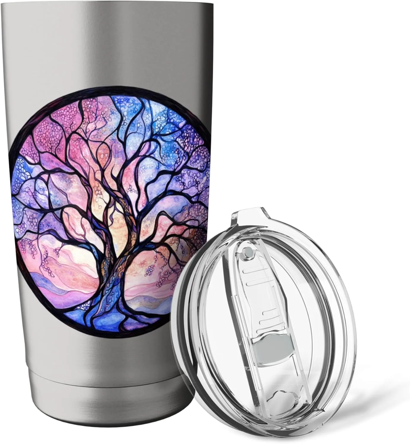 Mystical Tree of Life Symbol with Knotwork Design Stainless Steel Insulated Tumbler
