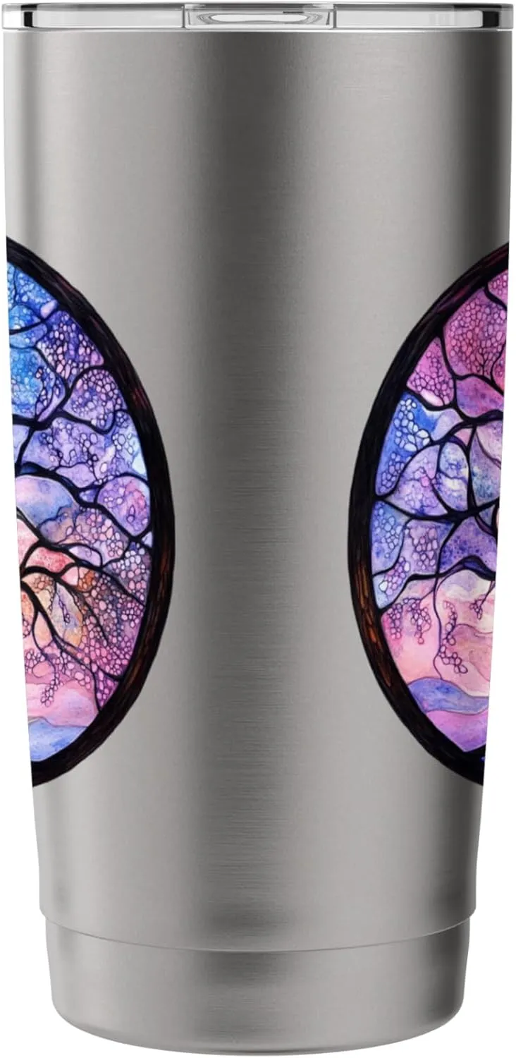 Mystical Tree of Life Symbol with Knotwork Design Stainless Steel Insulated Tumbler