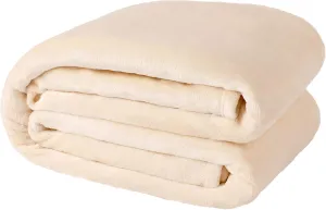 NANPIPER Fleece Blankets, Super Soft Flannel Queen Size Blanket for Bed, Luxury Cozy Microfiber Plush Fuzzy Blanket,Beige