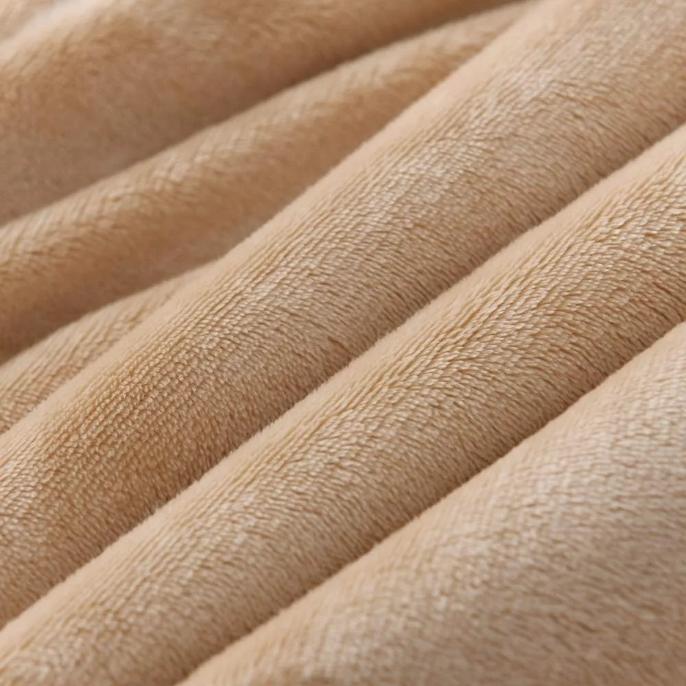 NANPIPER Throw Blanket Reversible Sherpa Flannel Blanket Super Soft Fuzzy Plush Fleece Microfiber for Bed/Couch (60"x80",Beige)