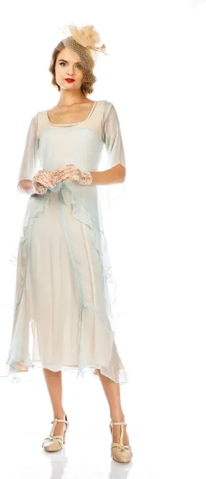 Nataya 10709 Women's 1920s Vintage Style Wedding Party Dress in Nude Mint