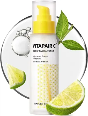 Nature Republic Vitapair C Glow Facial Toner - Vitamin Toners for Face, Hydrating Skin Care for Women, Niacinamide Korean Skincare, Clean, Clear Moisturizing, Gentle Natural Beauty, 150ml / 5.07 fl oz