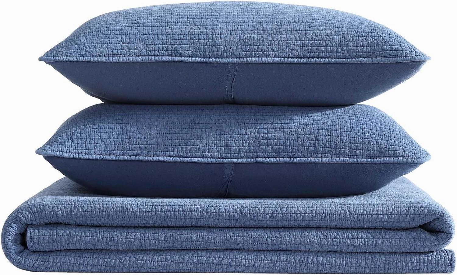 Nautica - Quilt Set, Super Soft Solid Washed Woven Cotton Bedding with Matching Shams, Casual Style Home Essentials (Seashore Stitch Beige, Full/Queen)