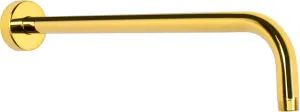 NearMoon Shower Arm, Extra Extension Arm with Flange, Stainless Steel Wall-Mounted Showerhead Extender Pipe (15 Inch, Chrome Gold)