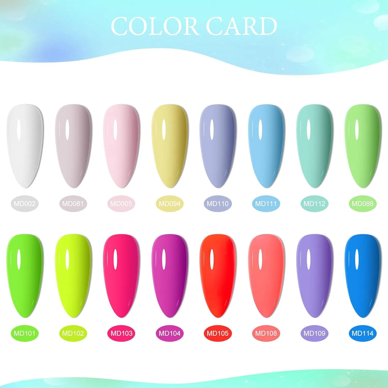 Neon Gel Nail Polish Set 16 Colors Hot Pink Orange Yellow Green Blue Vibrant Nail Polish Kit Pastel Pink Spring Summer Fluorescent Gel Polish Set for Home DIY Manicure Nail Salon