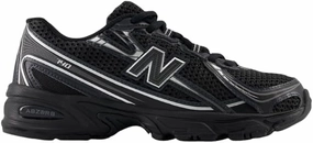 New Balance 740 Big Kids Shoes (Black Silver Metallic, 5.5)