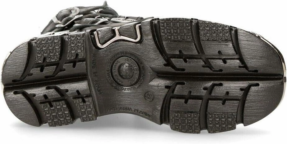 NEW ROCK Boots 591 Flame Metallic Leather Men's Goth Punk Biker Fashion