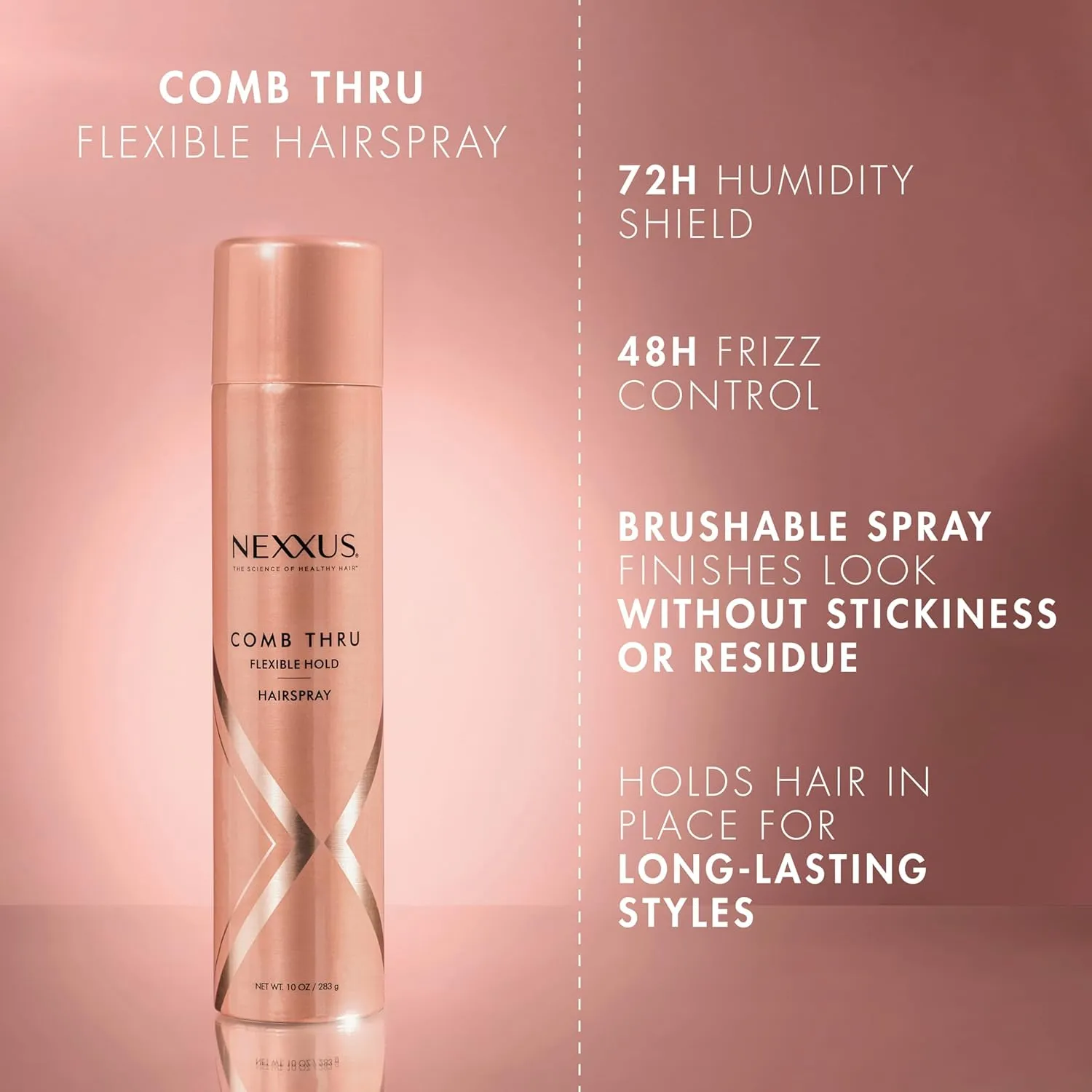 Nexxus Comb Thru Finishing Mist Hair Spray, Volume Spray, Hair Mist, Lightweight Hairspray 1.5 Ounce (Pack of 12)