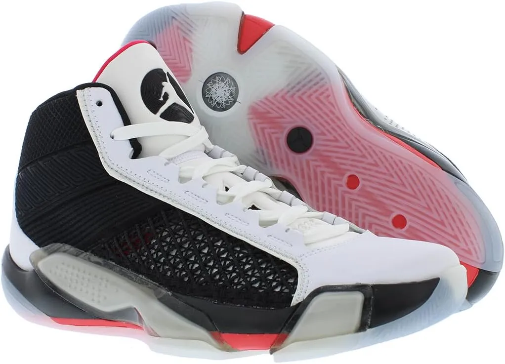 NIKE Air Jordan XXXVIII FIBA Basketball Shoes (FN7481-100, White/Pure Platinum/Metallic Gold)