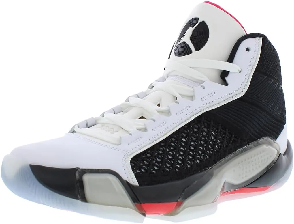 NIKE Air Jordan XXXVIII FIBA Basketball Shoes (FN7481-100, White/Pure Platinum/Metallic Gold)
