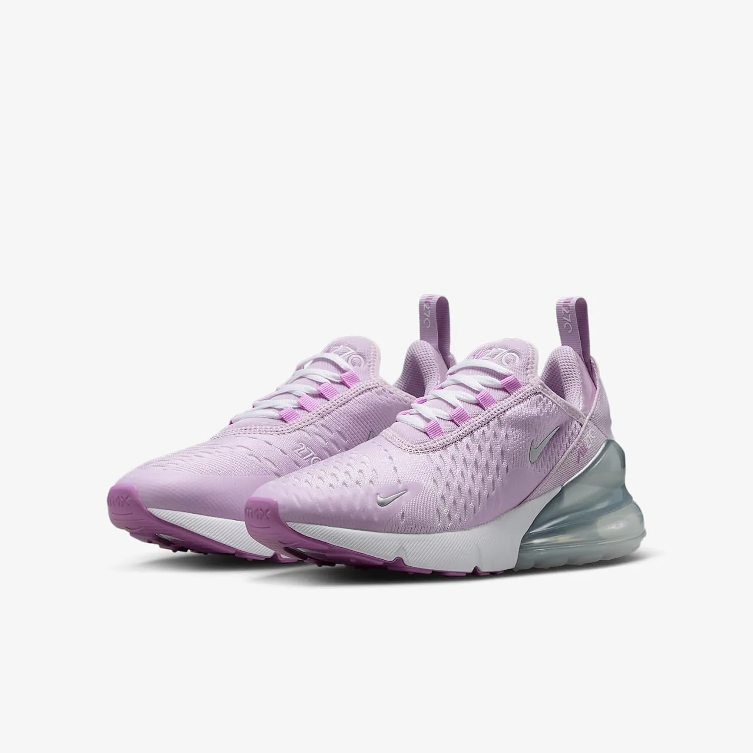 Nike Air Max 270 Big Kids' Shoes (Doll/Rush Fuchsia/White/Metallic Silver)