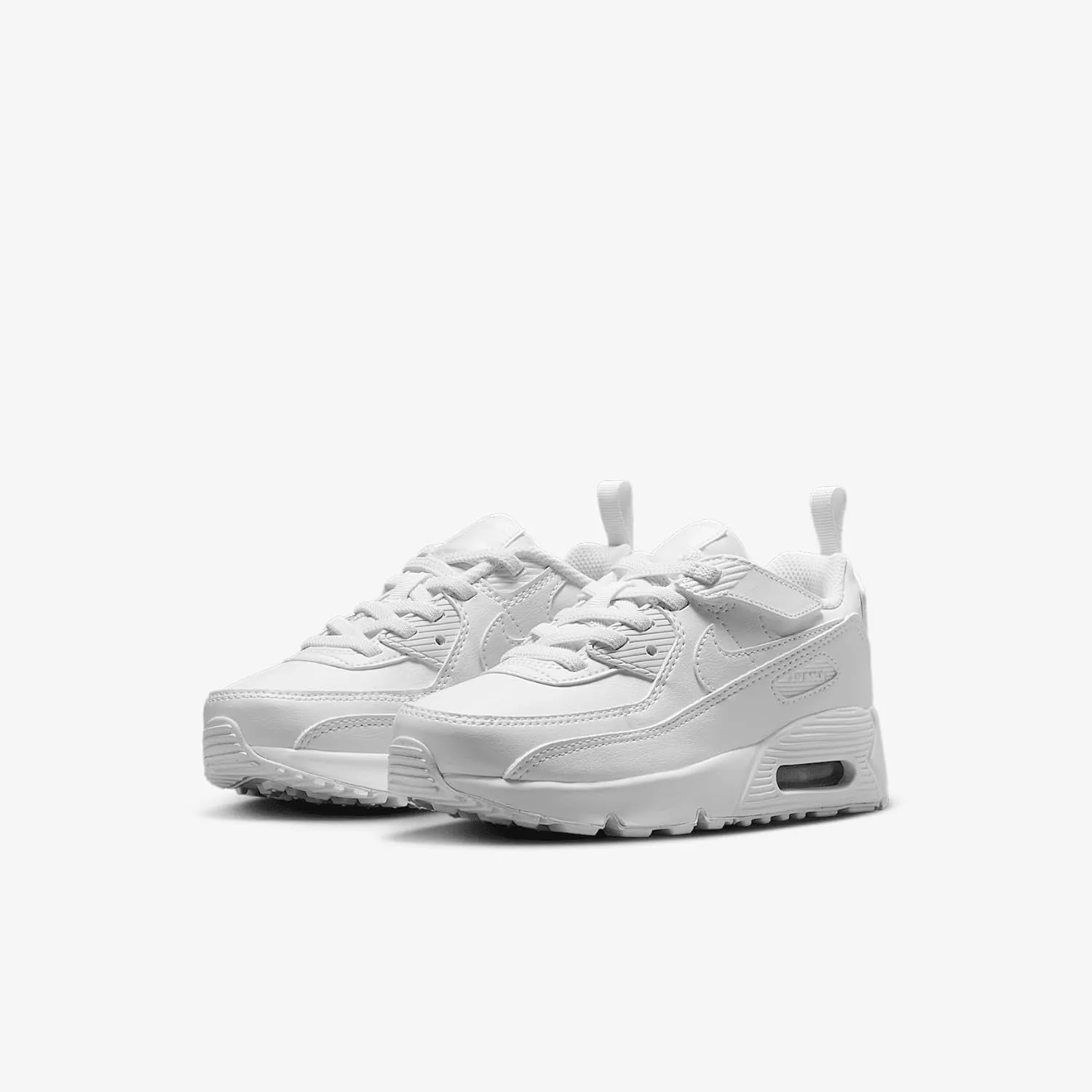 Nike Air Max 90 EasyOn Little Kids' Shoes (IH1417-133, White/Metallic Silver/White)
