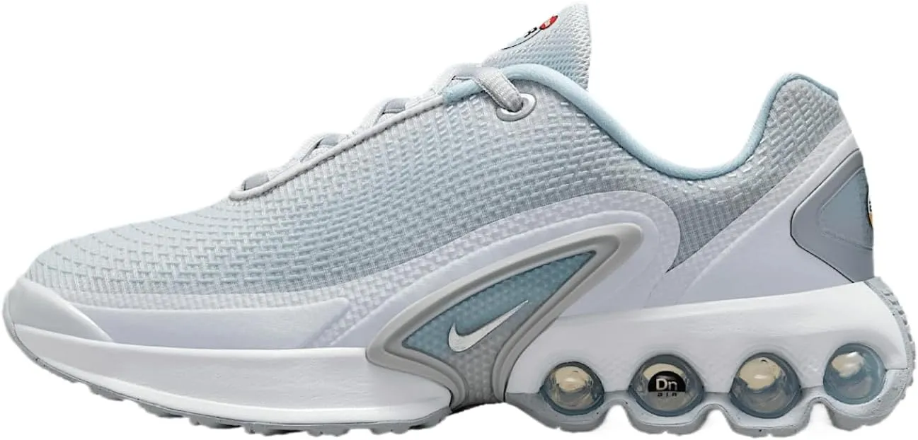 Nike Air Max Dn Big Kids' Shoes (HQ3256-043, Pure Platinum/Glacier Blue/White/Metallic Silver)