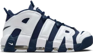 Nike Air More Uptempo Men's Shoes, White/Midnight Navy/Metallic Gold/University Red, Size 9
