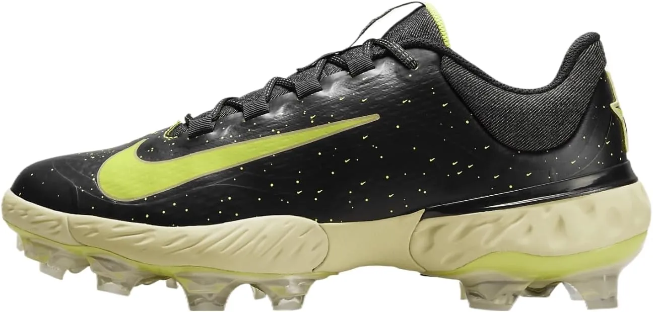 Nike Alpha Huarache Elite 4 Low MCS JRD Baseball Cleats (FZ1362-400, Midnight Navy/Midnight Navy/Metallic Gold)