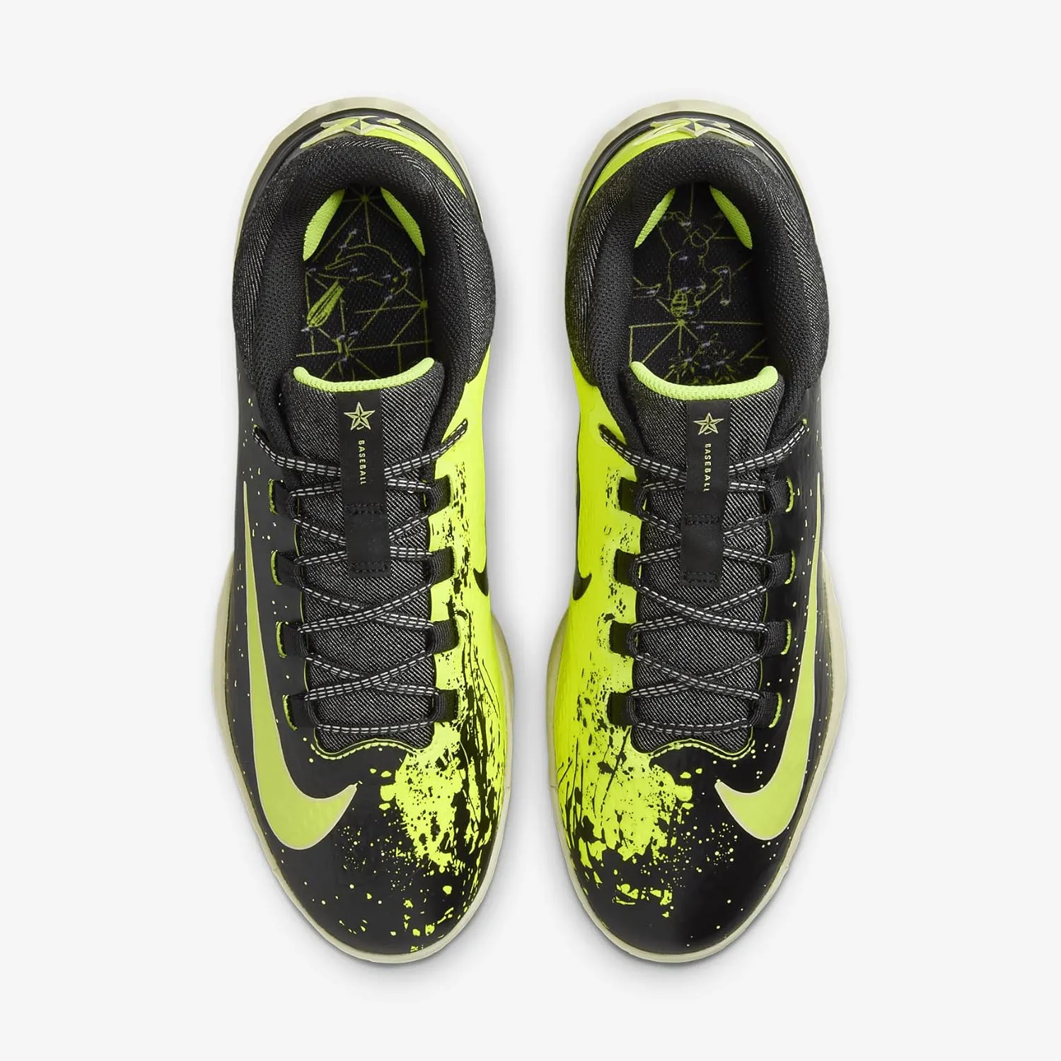 Nike Alpha Huarache Elite 4 Low MCS JRD Baseball Cleats (FZ1362-400, Midnight Navy/Midnight Navy/Metallic Gold)