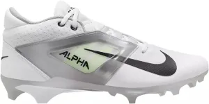 Nike Alpha Menace 4 Pro Football Cleats White/Metallic Silver/Photon Dust/Black FD7037-100 Size 11.5 US Men's