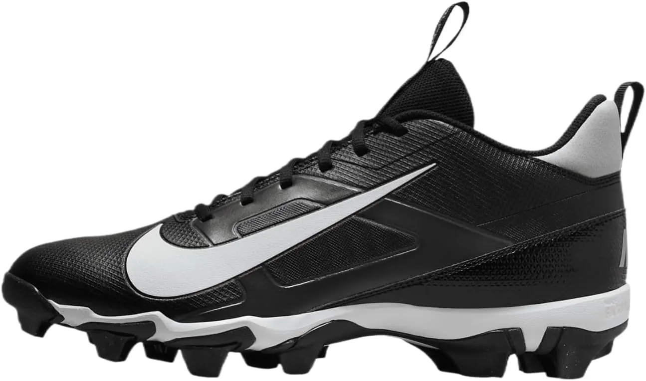 Nike Alpha Menace 4 Shark Football Cleats (FN0028-001, Black/Light Smoke Grey/Metallic Silver/White)