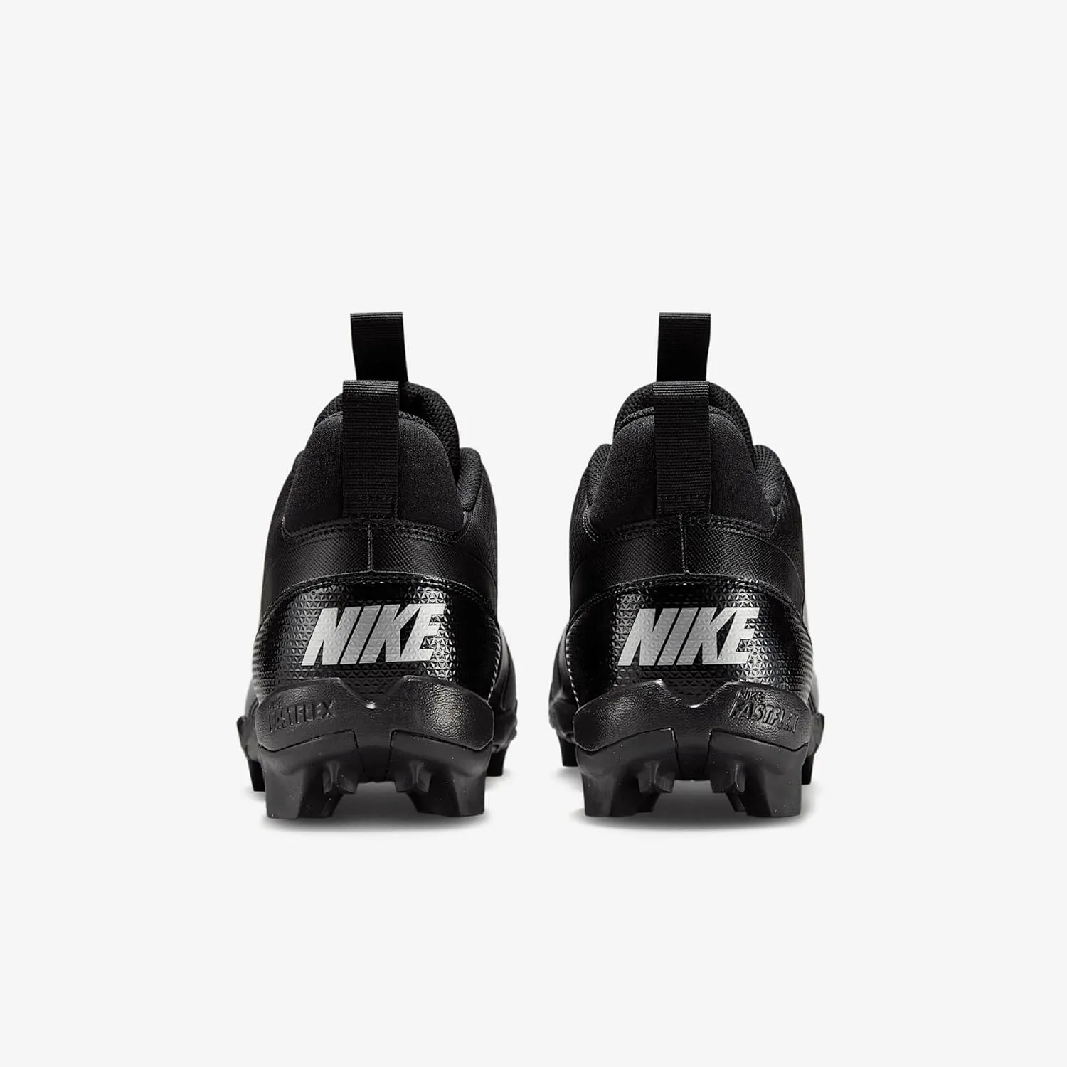 Nike Alpha Menace 4 Shark Football Cleats (Wide) (FQ3875-002, Black/Metallic Silver)