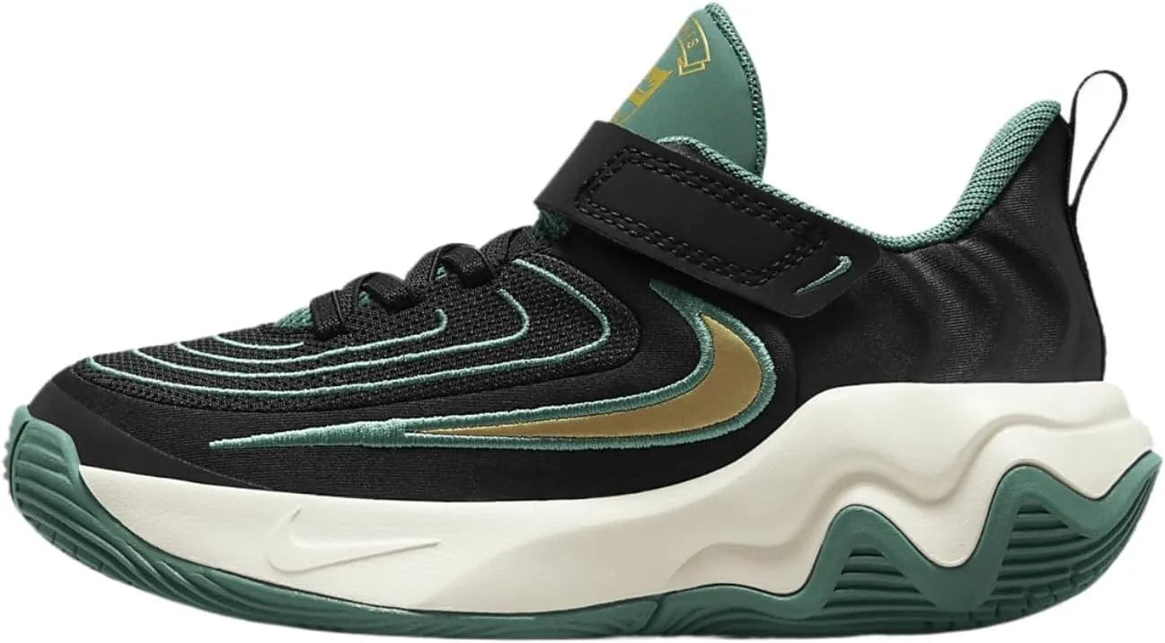 Nike Giannis Immortality 4 Little Kids' Shoes (HV9128-001, Black/Bicoastal/Pale Ivory/Metallic Gold)