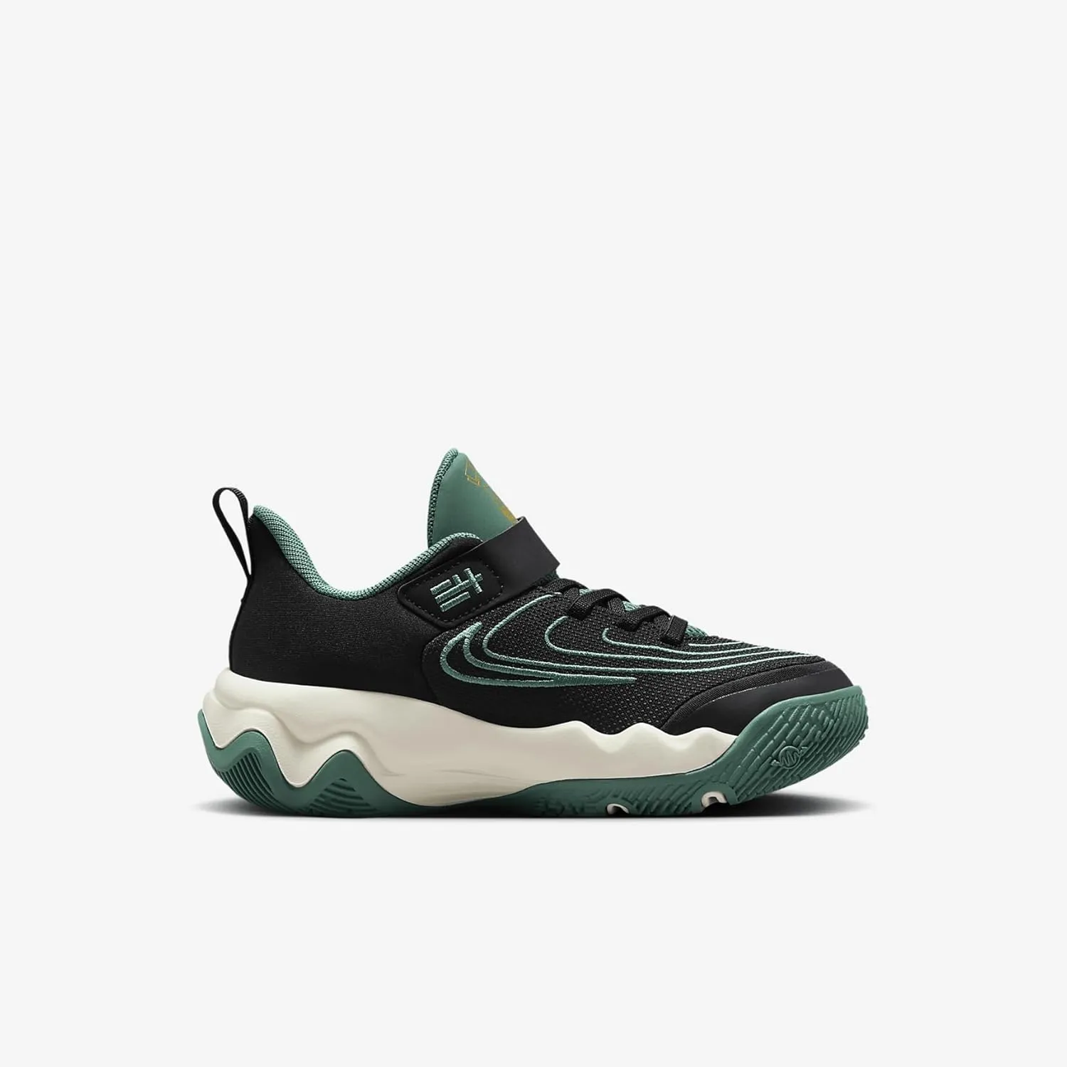 Nike Giannis Immortality 4 Little Kids' Shoes (HV9128-001, Black/Bicoastal/Pale Ivory/Metallic Gold)