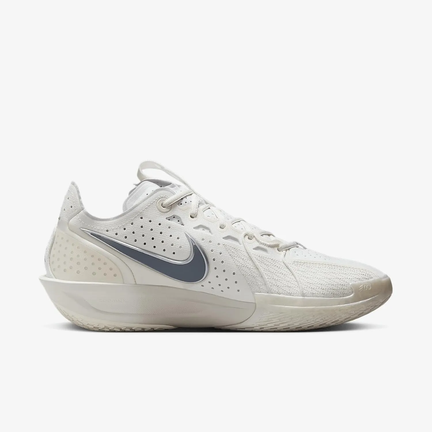 Nike G.T. Cut 3 Basketball Shoes (DV2913-106, Sail/Light Bone/Metallic Silver/Smoke Grey)